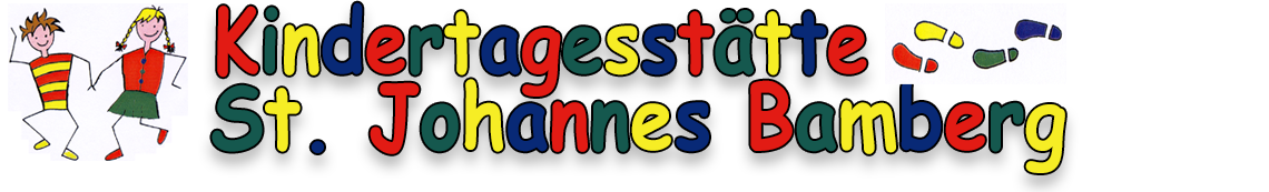 Logo und Schriftzug im Kopf der Homepage der Kindertagesstätte St. Johannes Bamberg