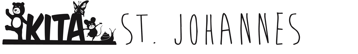 Logo und Schriftzug im Kopf der Homepage der Kindertagesstätte St. Johannes Bamberg mit Verlinkung
